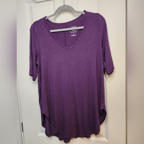 💥Sale💥Torrid Deep Purple Knit Shirt NWT - Picture 1 of 4